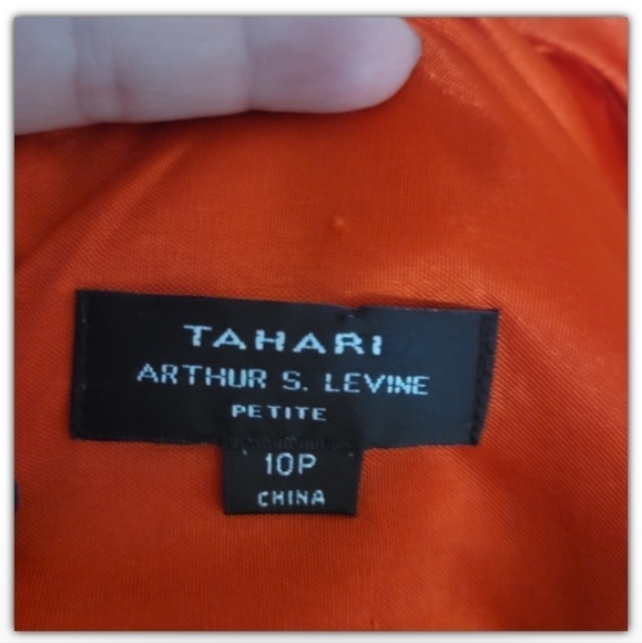 Tahari Authur S Levine embroidered design size 10P - Picture 5 of 6